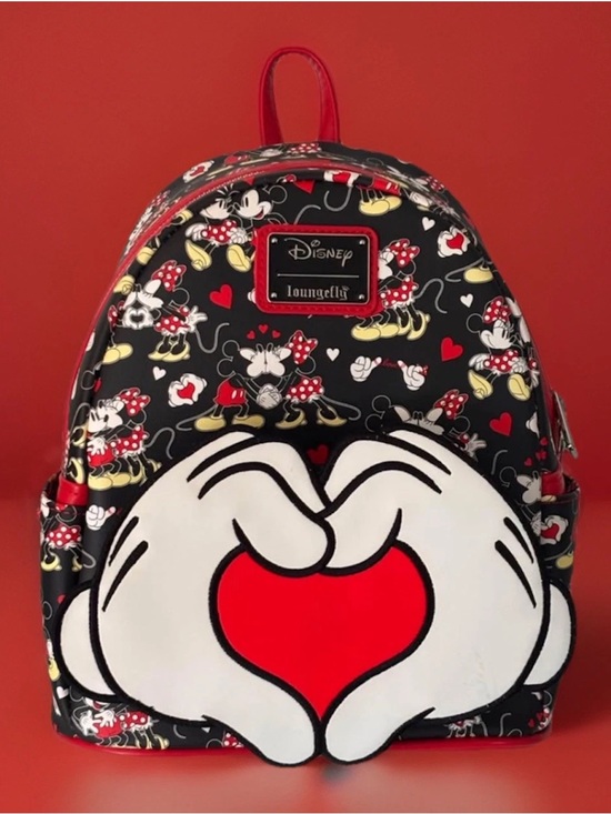 Loungefly x Disney Mickey & Minnie Heart Hands Valentine’s Love Mini Backpack main image 4